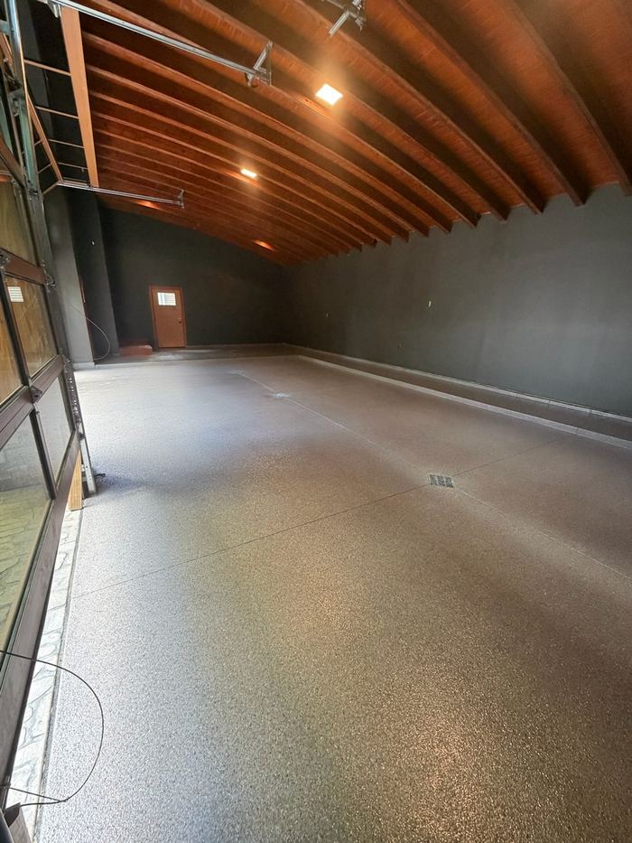 Vinyl chip texture — Signature Finishes concrete coating