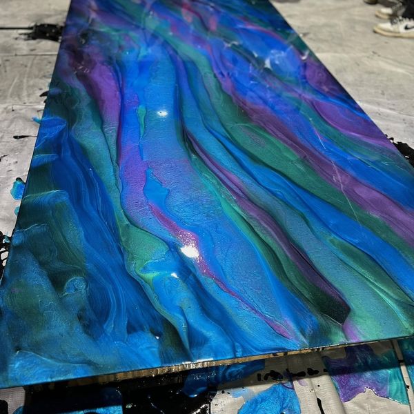 Metallic epoxy floor — Signature Finishes on Instagram